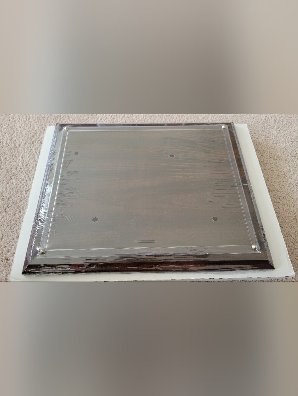 Brand NEW Wood Finish Wall Plaque Frame - Dark Brown